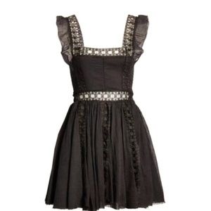 Free People Verona Lace Trim Mini Dress XS